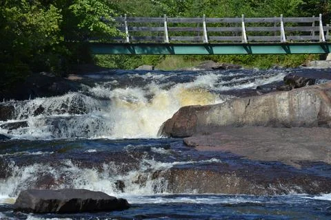 Doncaster river in Sainte-Adele, Quebec, Canada Stock Photos