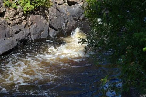 Doncaster river in Sainte-Adele, Quebec, Canada Stock Photos