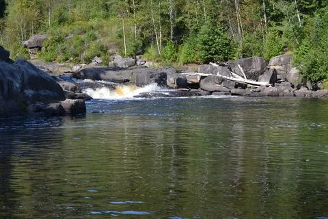 Doncaster river in Sainte-Adele, Quebec, Canada Stock Photos