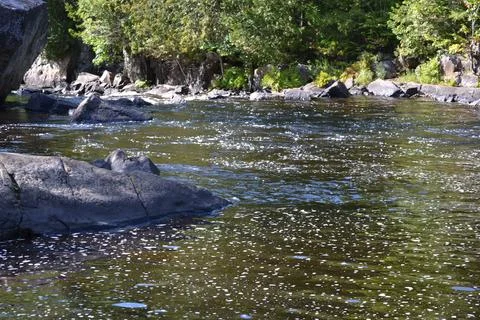 Doncaster river in Sainte-Adele, Quebec, Canada Stock Photos