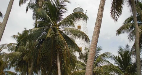 Dondra Head Lighthouse Stock Footage 87323468