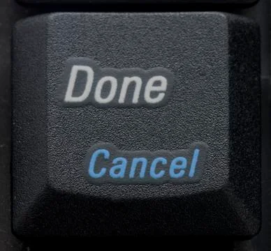 Done cancel button on keyboard Stockfoto's