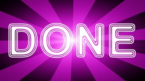 Done icon in red abstract background with rays. Stock Footage 113728674