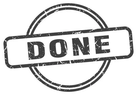 Done Stock Illustration