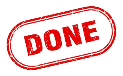 Done Stock Illustration