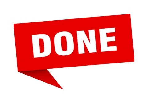 Done Stock Illustration