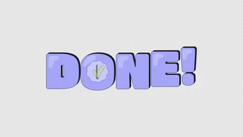 Done internet reaction 2D animation Stock Footage 338324430