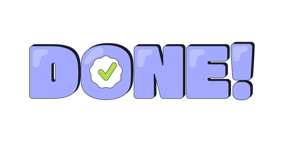 Done internet reaction illustration 스톡 일러스트