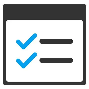 Done Items Calendar Page Vector Toolbar Icon 스톡 일러스트