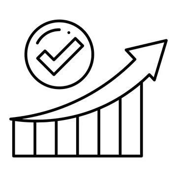 Done Line Icon Stock Illustration