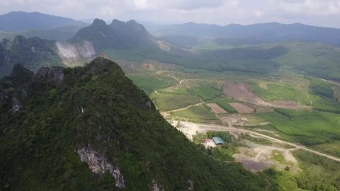 Done over mountains in Vietnam Stock Footage 74924907