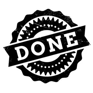 Done stamp rubber grunge Stock Illustration