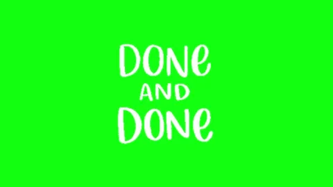 Done Text Animation Green Screen Overlay Video stock 336260199