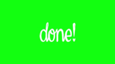 Done Text Animation Green Screen Overlay 库存影片 336260491