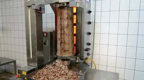 Doner kebab grill machine Stock Footage 46649846