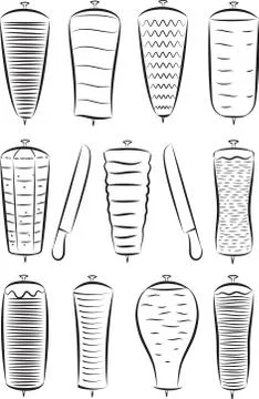 Doner kebab 스톡 일러스트