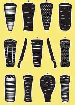 Doner kebab 스톡 일러스트