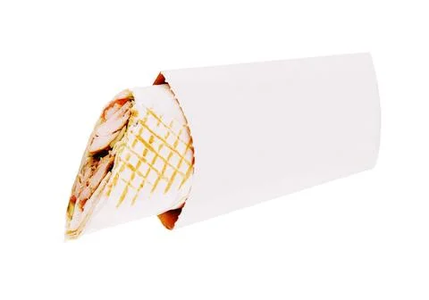Doner kebab isolated on white background Stock Photos