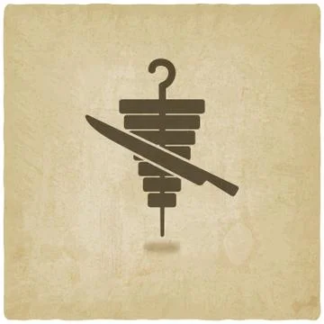 Doner kebab old background Stock-Illustration