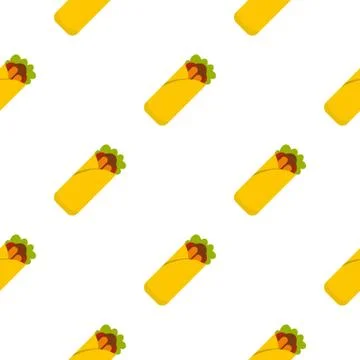 Doner kebab pattern seamless Stock Illustration