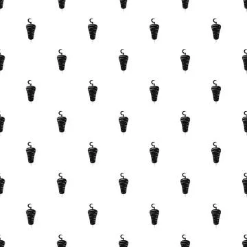 Doner kebab pattern seamless vector Stock Illustration