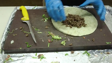 Doner Kebab In Restaurant Stock Footage 91755181