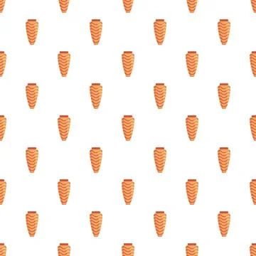 Doner kebab shawarma meat pattern wrapping background Stock Illustration