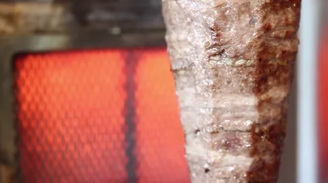 Doner kebap sizzling close up Stock Footage 46265558