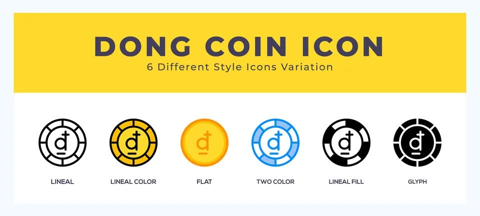 Dong coin icon vector for web. and mobile app Illustrazione stock