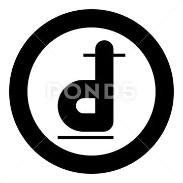 Dong sign Vietnamese money symbol Thai currency VND Vietnam cash icon in circ Stock Illustration