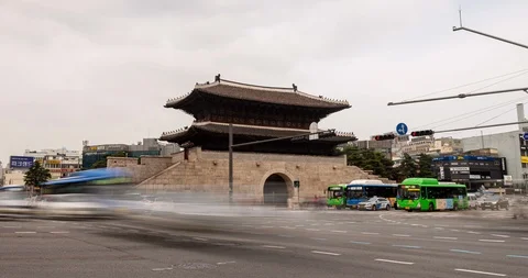Dongdaemun gate day Stock Footage 112126572