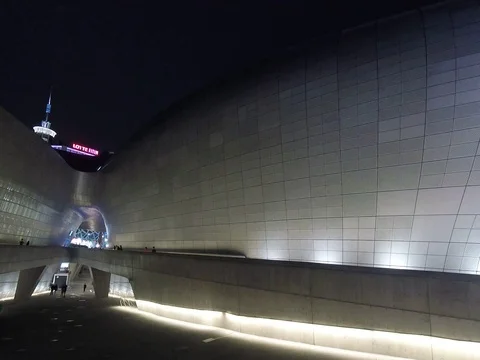 Dongdamun design plaza timelapse Video stock 80914562