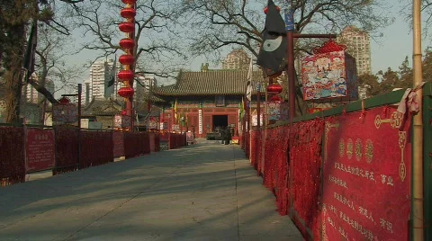 Dongyue Taoist Temple in Beijing, China Stock Footage