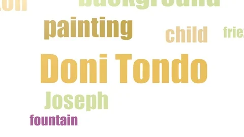 Doni Tondo Word Cloud Animated Isolated On White Stock Footage 103098870