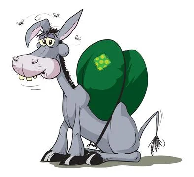 Donkey Cartoon Stock Illustration