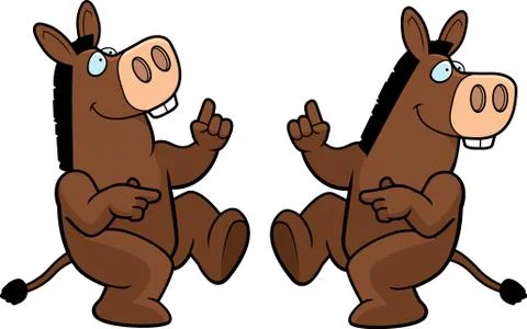 Donkey Dancing Stock Illustration