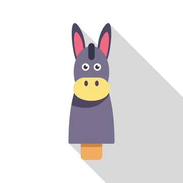 Donkey hand puppet bringing joy and entertainment to children Stock Illustration
