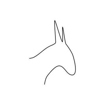 Donkey head line icon Illustrazione stock