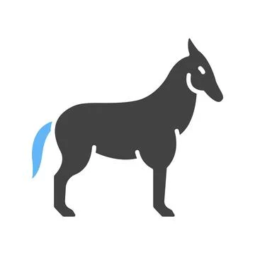 Donkey icon vector image. Stock Illustration