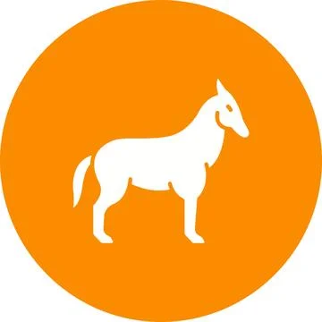 Donkey icon vector image. Stock Illustration