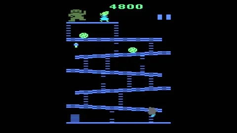Donkey Kong Blue Level Vj Loop 스톡 동영상 204734109