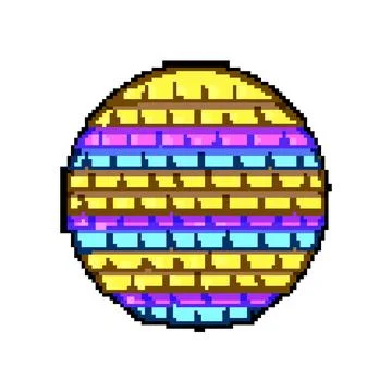 Donkey pinata pixel art vector illustration Stock Illustration