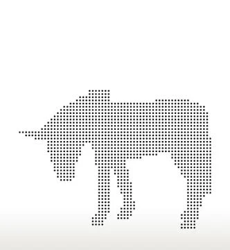 Donkey silhouette Illustrazione stock