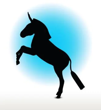 Donkey silhouette Stock Illustration