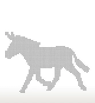 Donkey silhouette Illustrazione stock