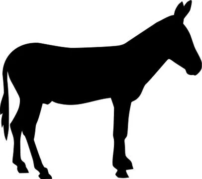Donkey silhouette Stock Illustration