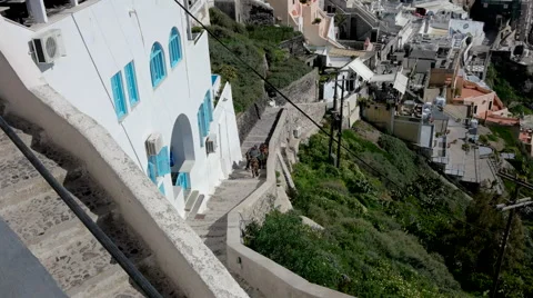 Donkeys in Santorini Video stock 58928809
