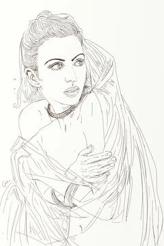 Donna soaventata3 Stock Illustration