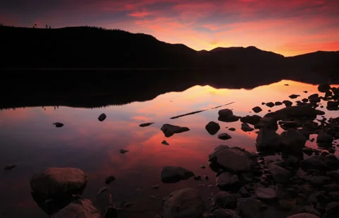 Donner Sunset Dolly Shot  Video stock 33848103