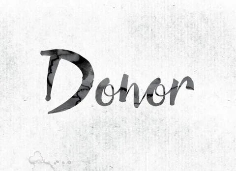 Donor Concept Painted in Ink Stock Illustration